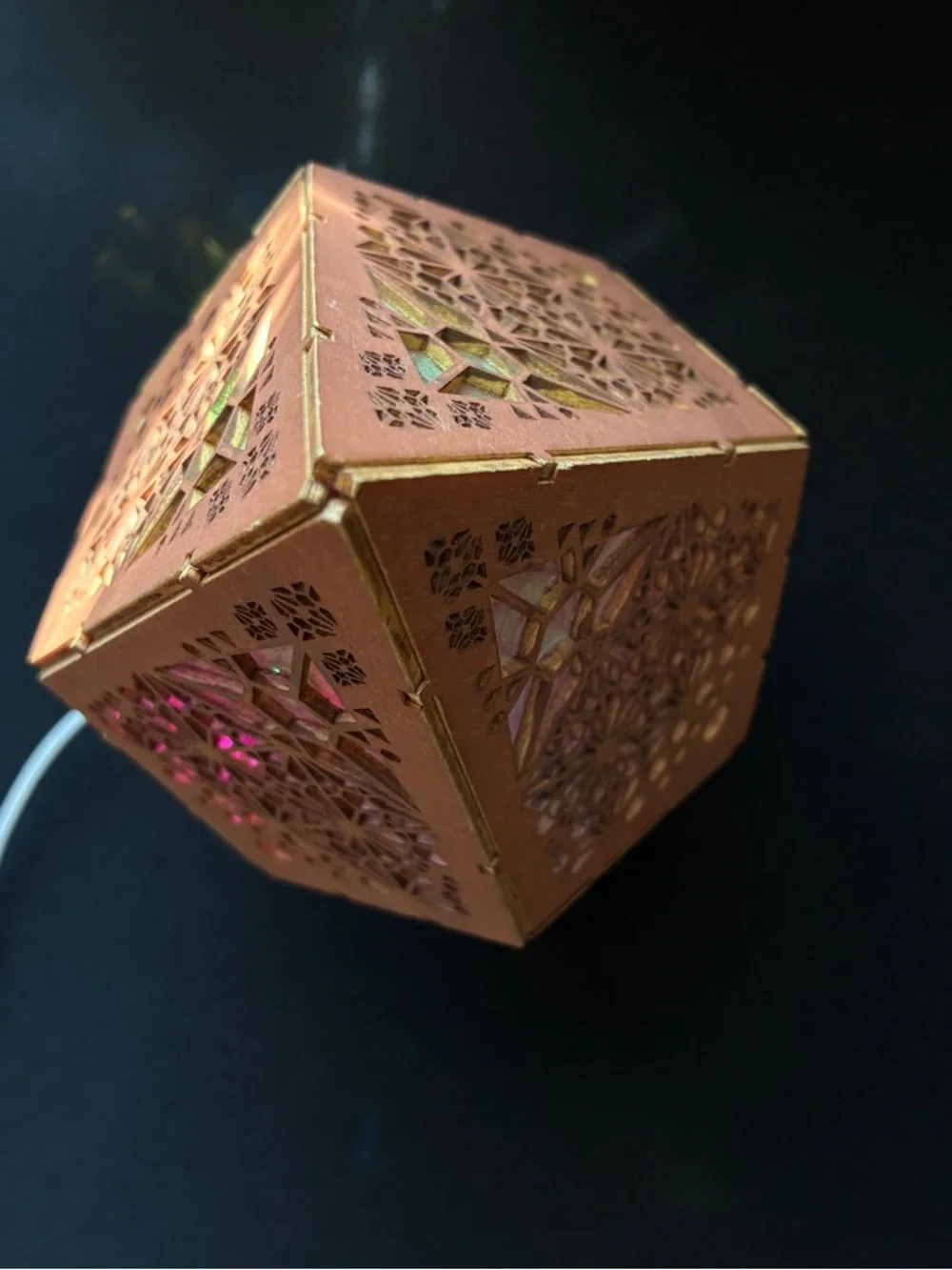 Decorative Geometric Wooden Light